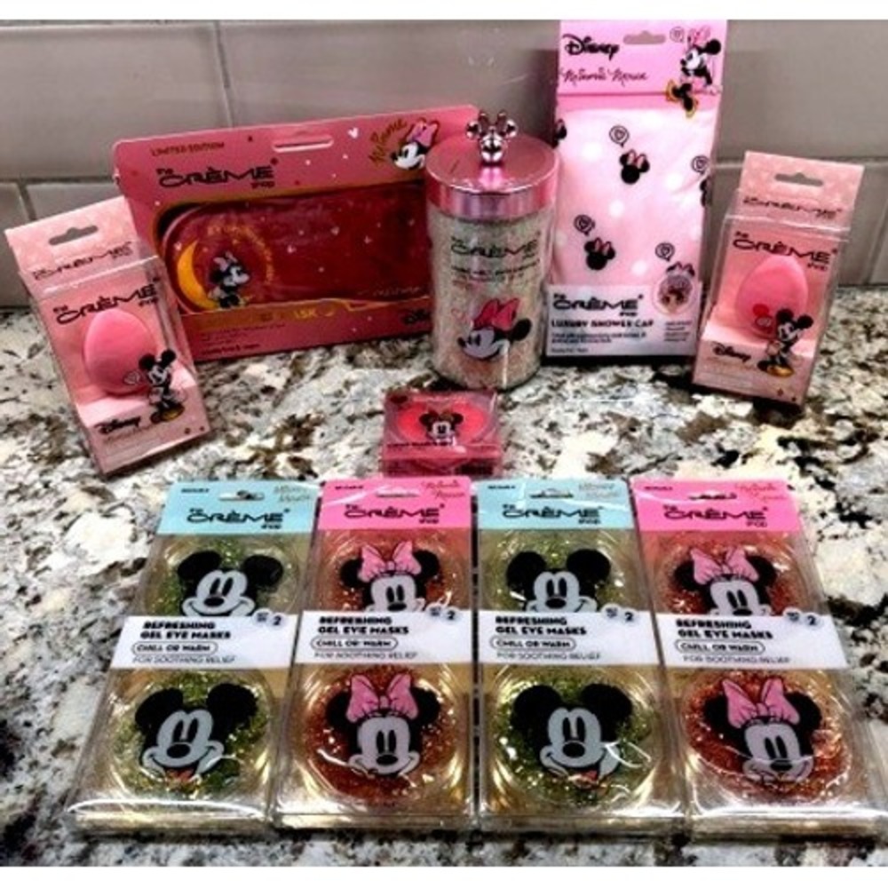 The Creme Shop Disney Minnie Mickey Mouse Beauty Skincare Bath 10pc Gift Set NEW